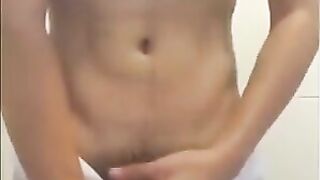 Amateur Gay Boy Tastes the Banana in the Shower DESCRIPTION: A shirtless amateur guy stands in a tiled shower, pullin...