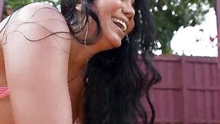 Big Ass Latina Diabella Eclair Sucks Cock in Pink Bikini