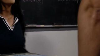 Busty Trans Teacher Dillon Diaz Gives a Blowjob for a Better Grade