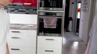 Big Titted MILF Stepmom Gets Double Creampied