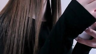 Brunette TS Webcam Teases Huge Ass in Holiday Lingerie Part 7