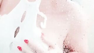 Sexy Latina Teases in Shower with Huge Tits and Big Ass