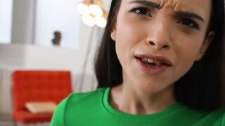 Ohana Petite's Stepbro Peeps at Her Bare Pussy
