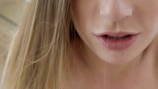 Petite Blonde Stepsister Sydney Cole Teases Stepbro in Bathroom