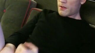 Austin Wright Fingers His Hole Before the Cameraman Tugs His Cock