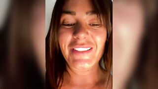 Curvy Brunette Babe Teases with Big Tits and Vibrating Dildo POV