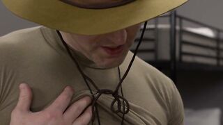 Trans Threesome: Eva Maxim & Zariah Aura Suck Officer's Dick