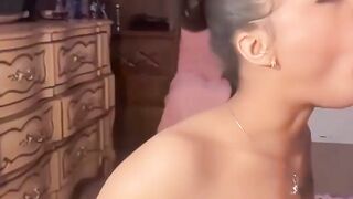 Ebony slut get facial after hard pounding with white cock 2