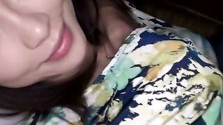 Asian Girl in Floral Top Gets Intimate Close-Up with Partner