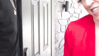 Blonde Parolee in Red Sweater Gets Banged on the Couch