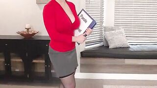 Blonde Parolee in Red Sweater Gets Banged on the Couch