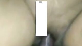 Woman Inserts Large Purple Silicone Dildo into Vagina