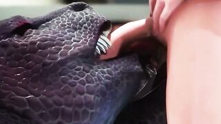 3D Hentai Cartoon Couple Deepthroat Blowjob and Wet Pussy Closeup