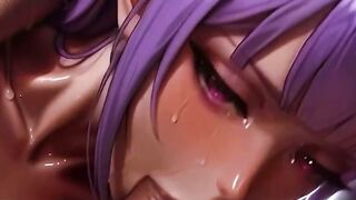 Cartoon Fairy Licks Oiled Nipples in Hot Hentai Bed Scene