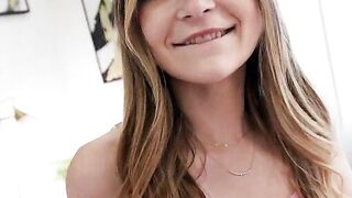 Small Tits Stepbro Gets Deep Creampie in Bed