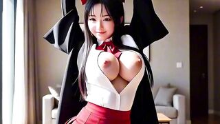 Akeno Himejima Doggy Style Anal with Big Tits and Facial Cumshot