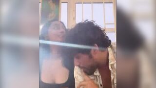 Hot College Girl Sucks Boyfriend's Cock in Bedroom