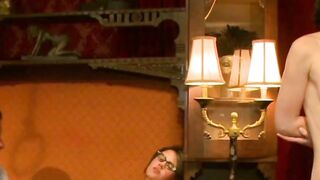 Alani Pi Deepthroat Hard Cock at Kink Party House Slaves Orgy