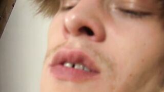 Twink Richard Ryder Unbuttons Plaid Shirt to Reveal Pierced Cock for Solo Handjob