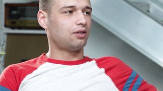 Aubry Babcock Deepthroats Hung Stepbro on Couch in Hairy Pussy POV