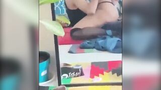 Indian Girl Fingering Herself While Sucking Cock on Couch