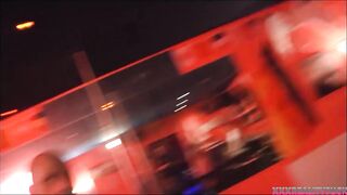 2 crazy porn babes screwed young bartender guy inside three-way