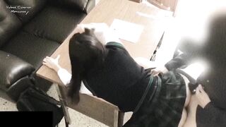 Math PROFESSOR Fucking Hispanic School cunt with mouth inside Office for a