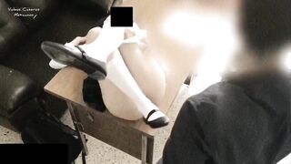 Math PROFESSOR Fucking Hispanic School cunt with mouth inside Office for a