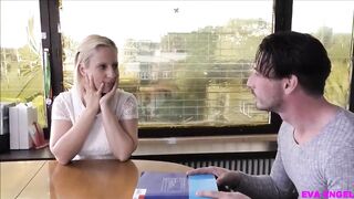 EVA ENGEL: Italian stallion fucks blonde milf at language lesson