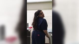 BBW Darrthjas Masturbates at Work till Orgasm