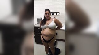 BBW Darrthjas Masturbates at Work till Orgasm
