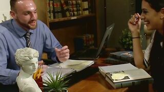 Lyla Storm Sucks Wolf Hudson's Bull Cock in Professor's Office