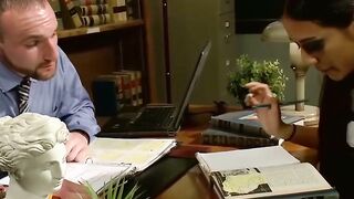 Lyla Storm Sucks Wolf Hudson's Bull Cock in Professor's Office