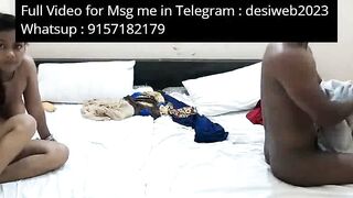 Indian Girl Deepthroats Black Cock on White Bed