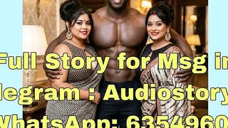 Hairy Black Uncle Chokes Two Indian Moms in Sarees