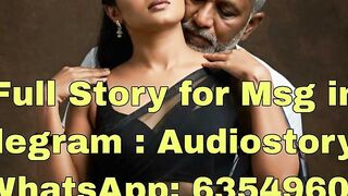 Sexy Mom in Black Saree Gets Deepthroat from Hairy Old Man