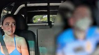 Ride Along Mira Luv Sucks Cock in Police Cruiser