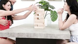 Casting Couch Teen Sucks Cock During Freeuse Games with Cumshot