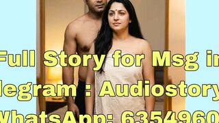Indian Mummy Sex Story: Shirtless Husband Behind Wife in Bedroom