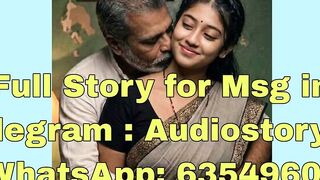 Hairy Old Man Kissing barely legal Indian Wife in Saree