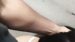Indian Girl Sucks Cock in White Top and Blue Panties