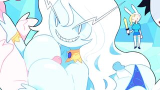 Blonde Cartoon Bunny Girl Deepthroats Cock with Big Tits
