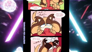 Knuckles Deepthroats Sticks Cock in Hardcore Furry Comic Sex