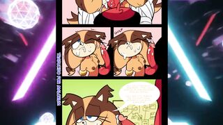 Knuckles Deepthroats Sticks Cock in Hardcore Furry Comic Sex
