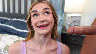 Petite Asian Stepsister Della Cate Sucks Stepbro Brennan Rush's Big Dick in Threesome with Vivienne Vo