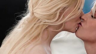 Blonde Lesbians Taylor Wild & Serene Siren Rough Pussy Licking & Fingering