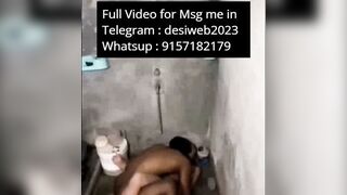 Indian Girl Kissing and Fucking BF in Bathroom Nude