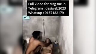 Indian Girl Kissing and Fucking BF in Bathroom Nude