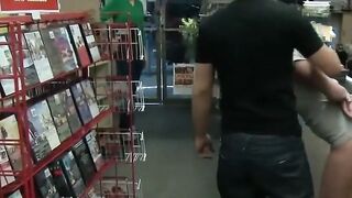 Felony Bound in Public Store Gets Rough Cock Service