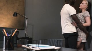Big Booty MILF Cubbi Thompson Sucks BBC in Office with Wife Watching
